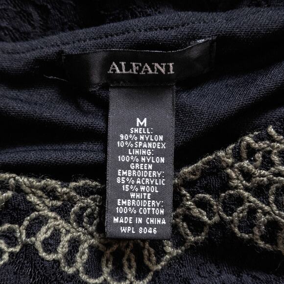 Alfani Lace Sleeveless Top Black Beige Women’s M Romantic Statement - Picture 8 of 8